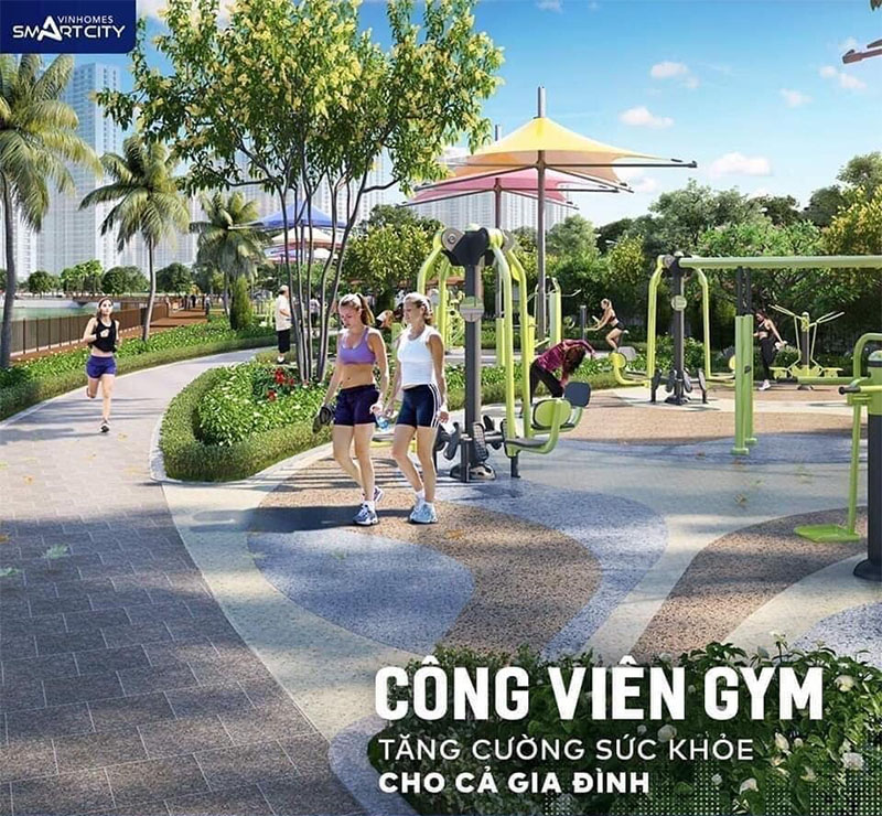 Vinhomes Smart City Có Công viên Tập Gym Quy Mô Lớn Như Nào