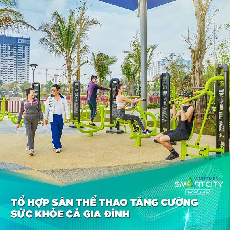 Vinhomes Smart City Có Công viên Tập Gym Quy Mô Lớn