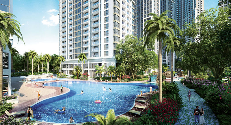 Vinhomes Smart City có 8 bể bơi chuẩn resort